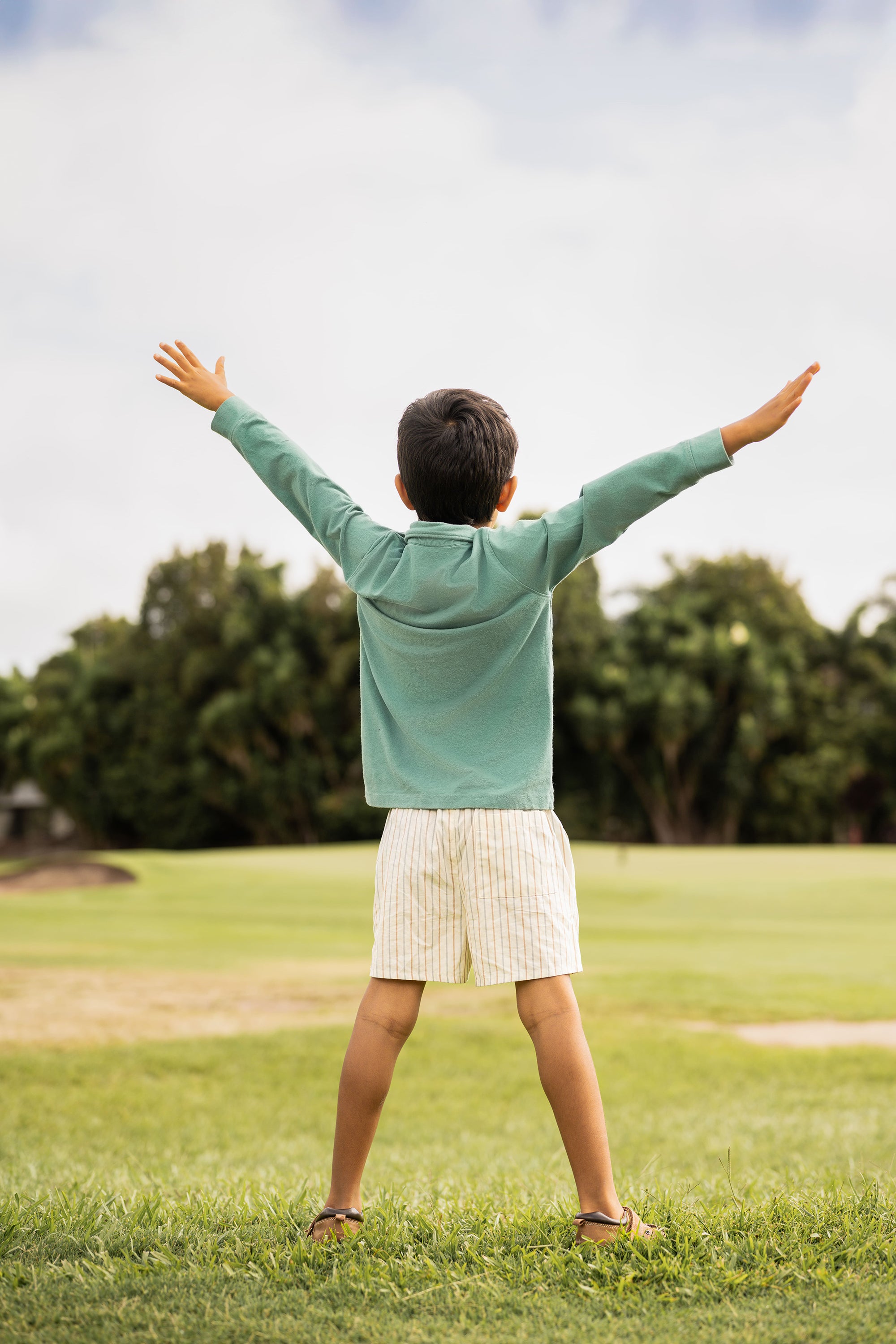 Classic Kids Long Sleeve Polo UPF50+