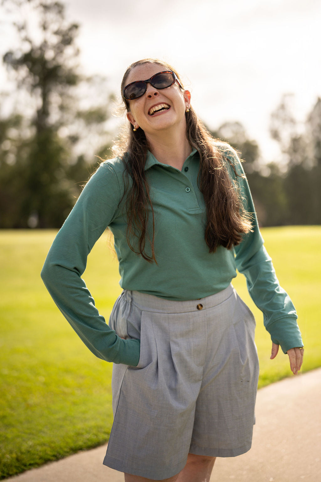 Classic Women Long Sleeve Polo UPF50+