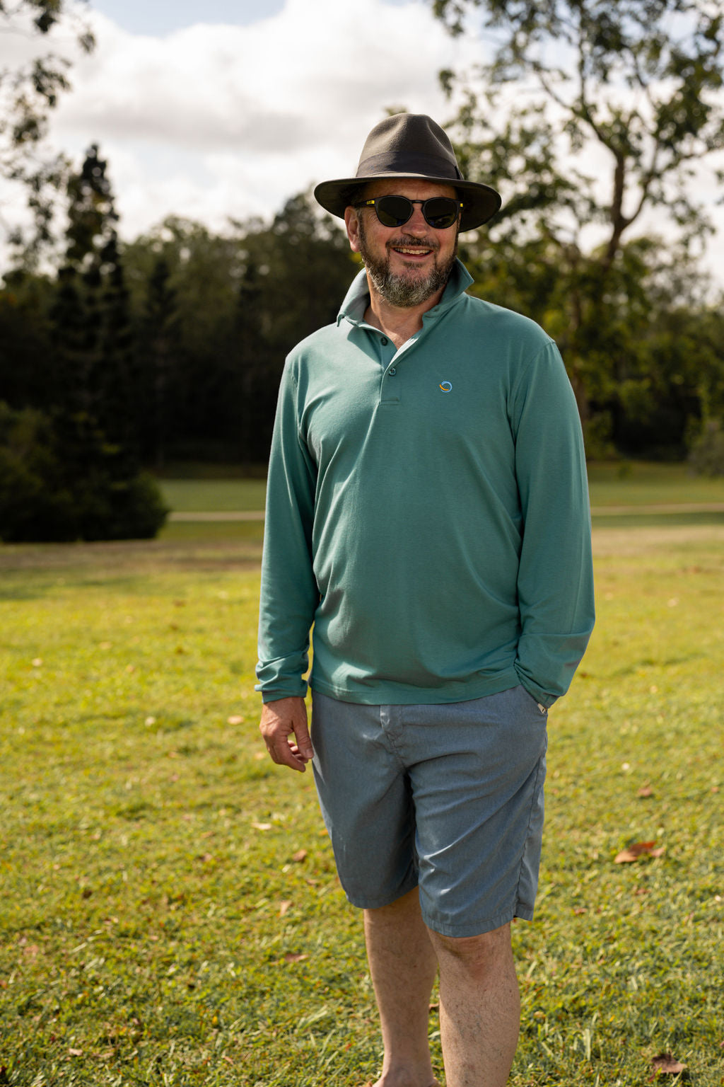 Classic Men Long Sleeve Polo UPF50+