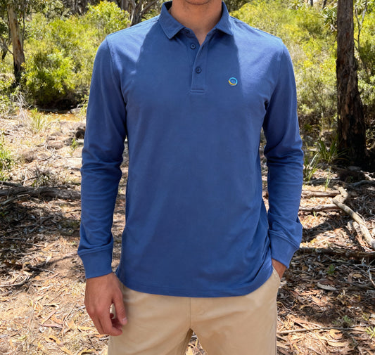 Classic Men Long Sleeve Polo UPF50+