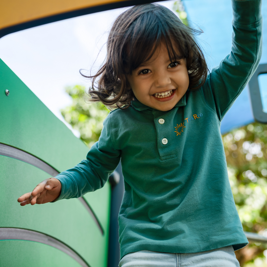 Classic Kids Long Sleeve Polo UPF50+