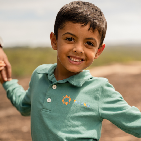 Classic Kids Long Sleeve Polo UPF50+